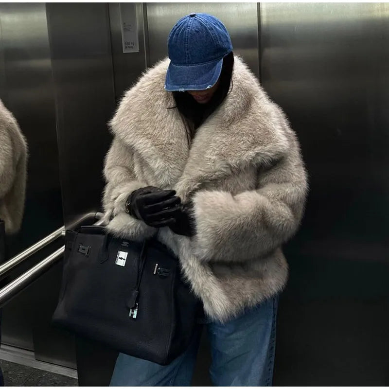 Damernas ECO Pelsfrakk Med Knäppning För Kalla Dagar 1