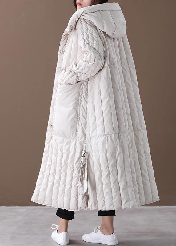 Damernas Plus Size Vinterkappa med Huva och Stora Fickor 4