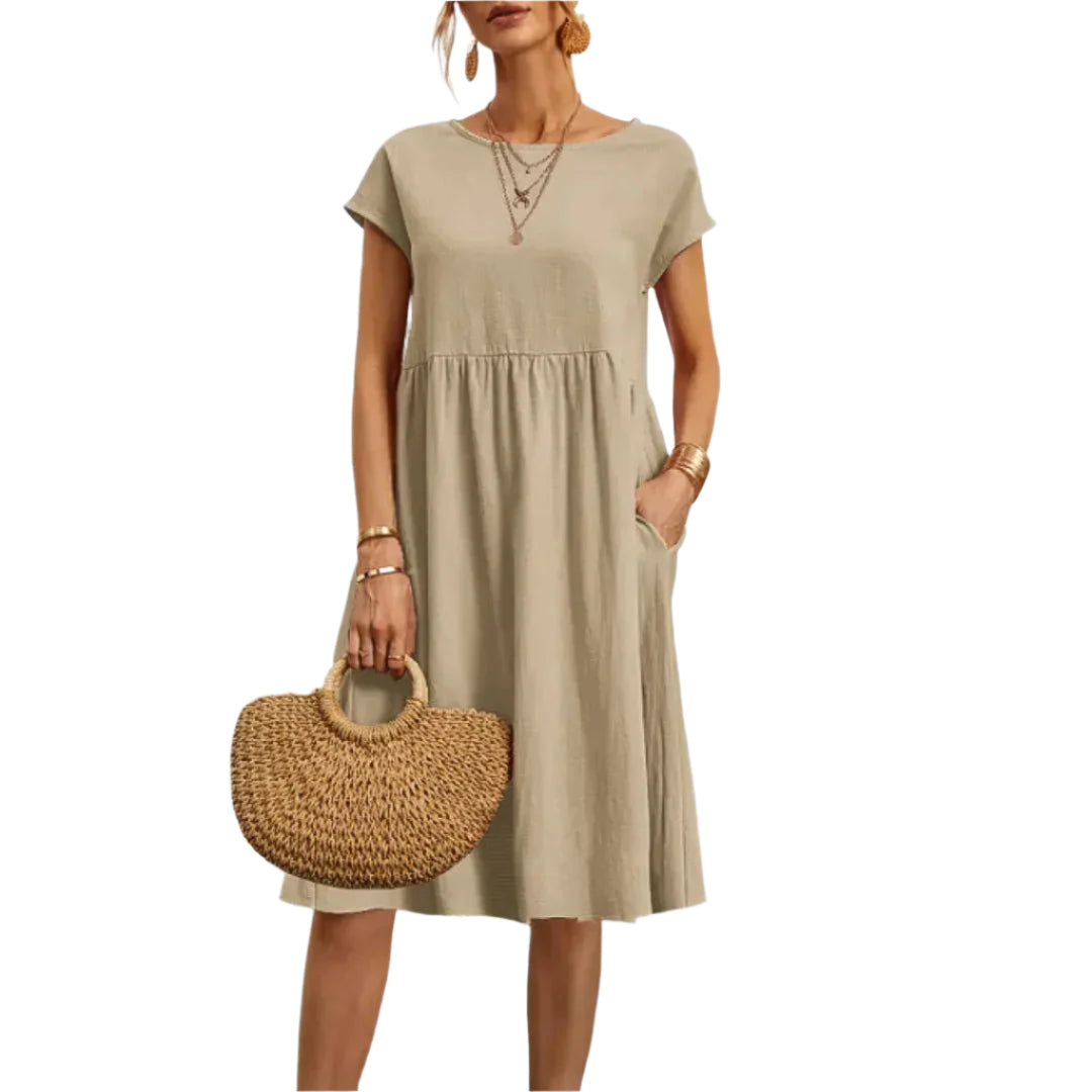 Damernas Sommarklänning Empire Silhuett Lätt Material för Midsommar och Fest 0