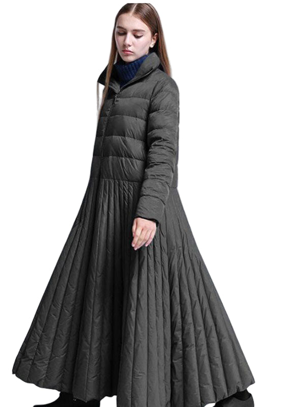 Damernas Vinterkappa med Fickor och Rundad Design 0