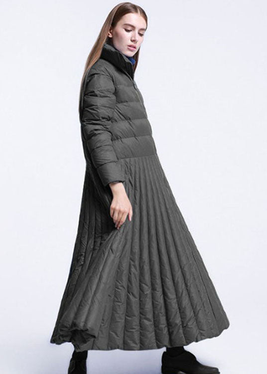 Damernas Vinterkappa med Fickor och Rundad Design 1