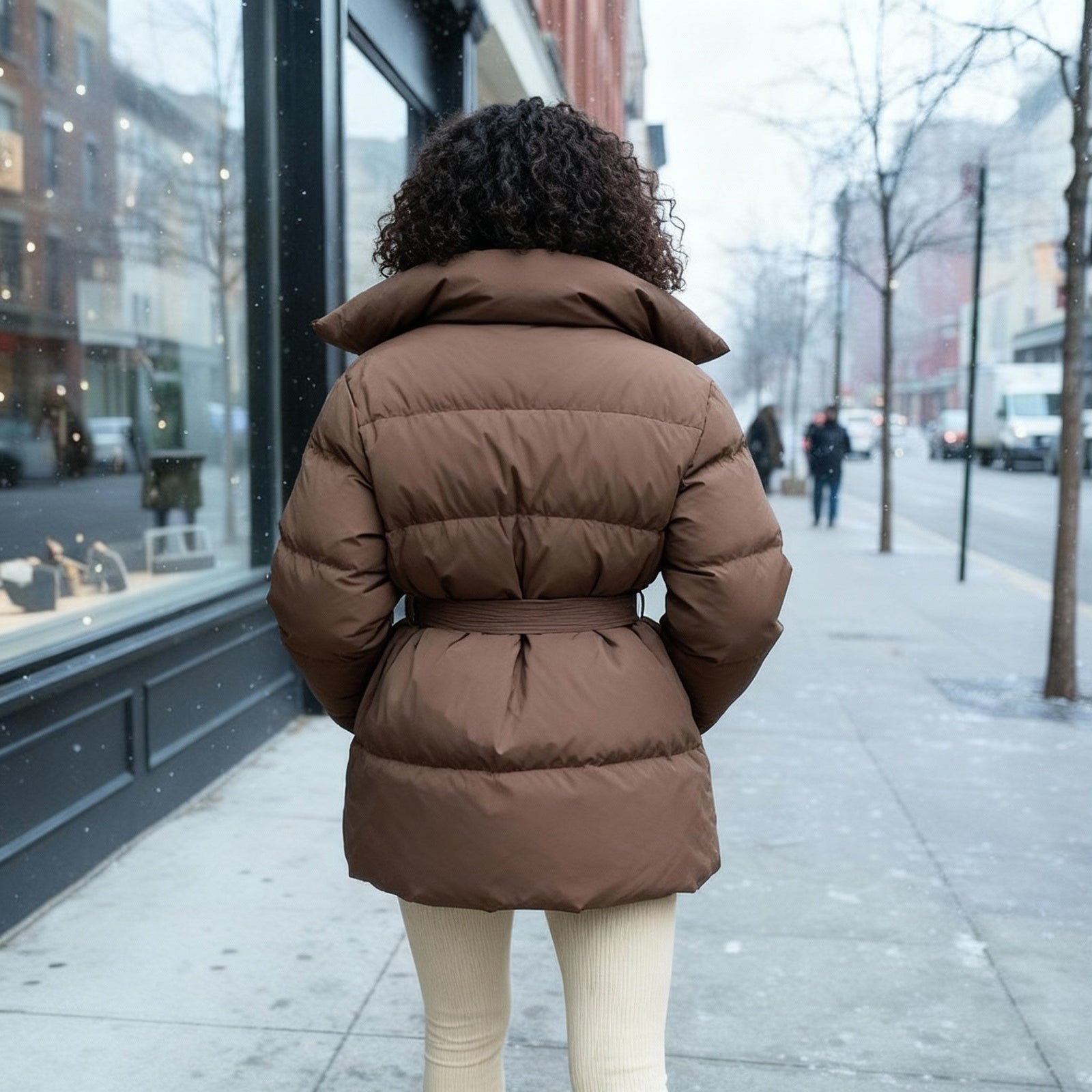 Damjacka med ståkrage och skräddarsydd passform 2