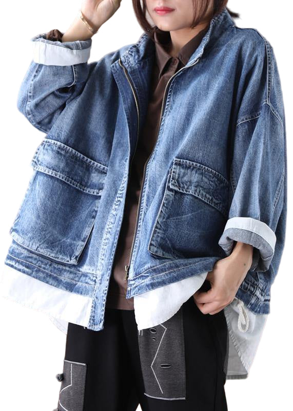 Damkappa med ståkrage och blixtlås 0