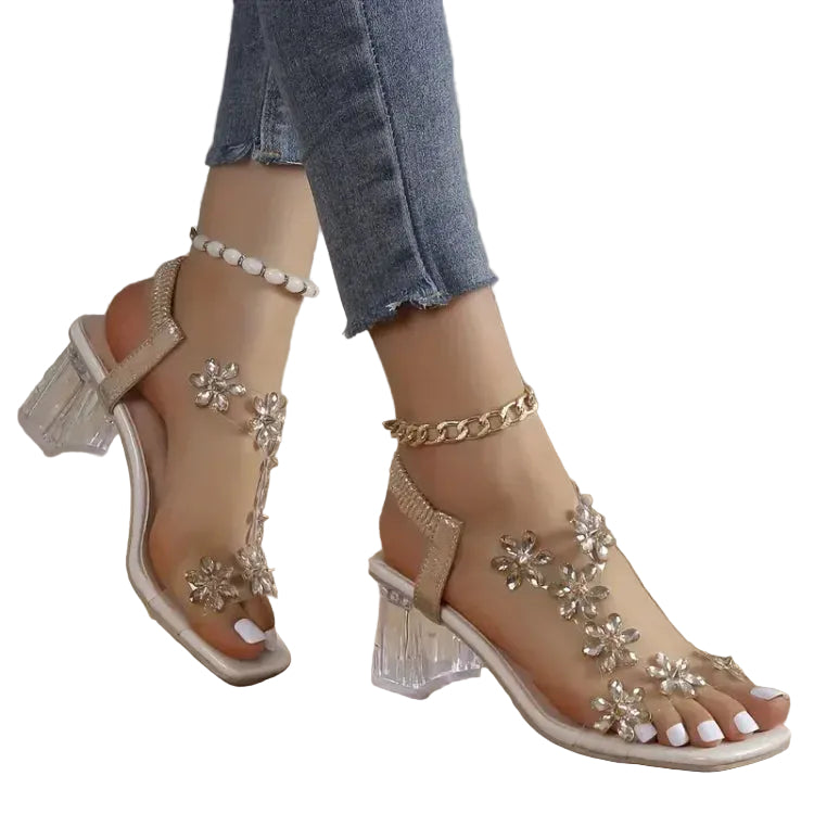 Damklackskor Spetsiga Medium Klack Chic Design 0