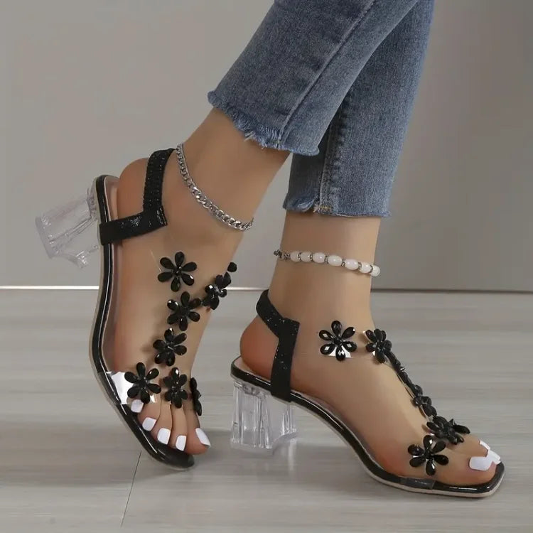 Damklackskor Spetsiga Medium Klack Chic Design 4