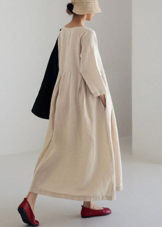 Damklänning med Fickor och Patchwork Design för Vår- och Sommarbruk 5