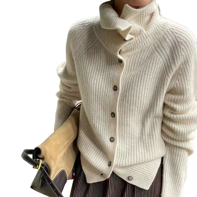 Damkofta Stickad med Hög Urringning 0