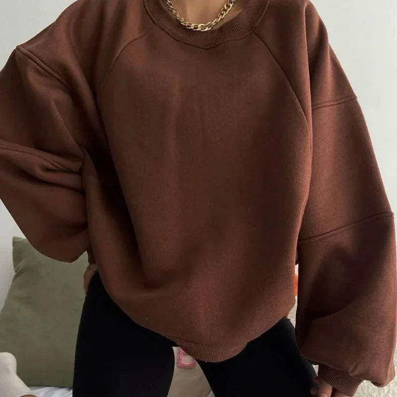 Damoversized Sweatshirt Trendig 3
