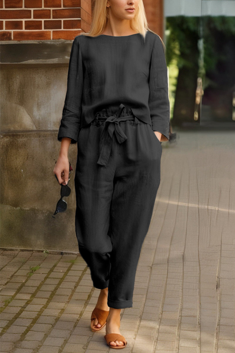 Damset i bomull och linne för sommarstil 4