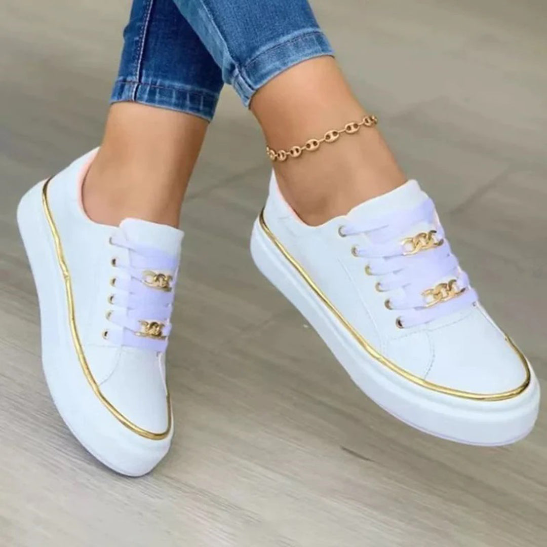 Damsneakers med Guldaccent 3