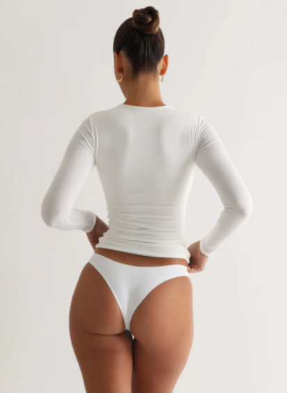 Damtop Långa Ärmar Rund Hals Modal 6