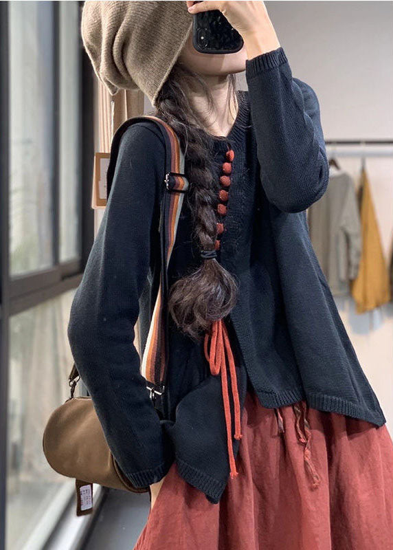 Damtröja med O-hals och asymmetrisk design 1