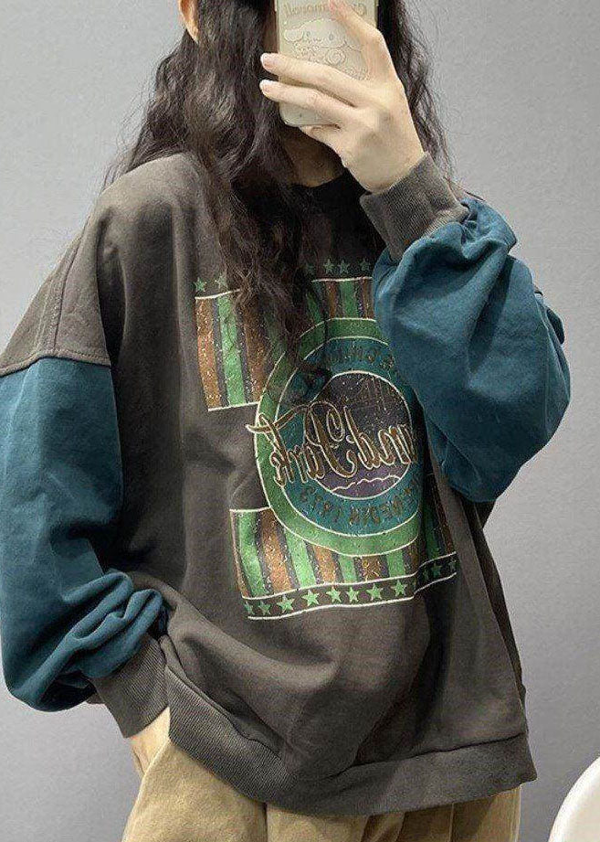 Damtröja med tryck för streetwear 2