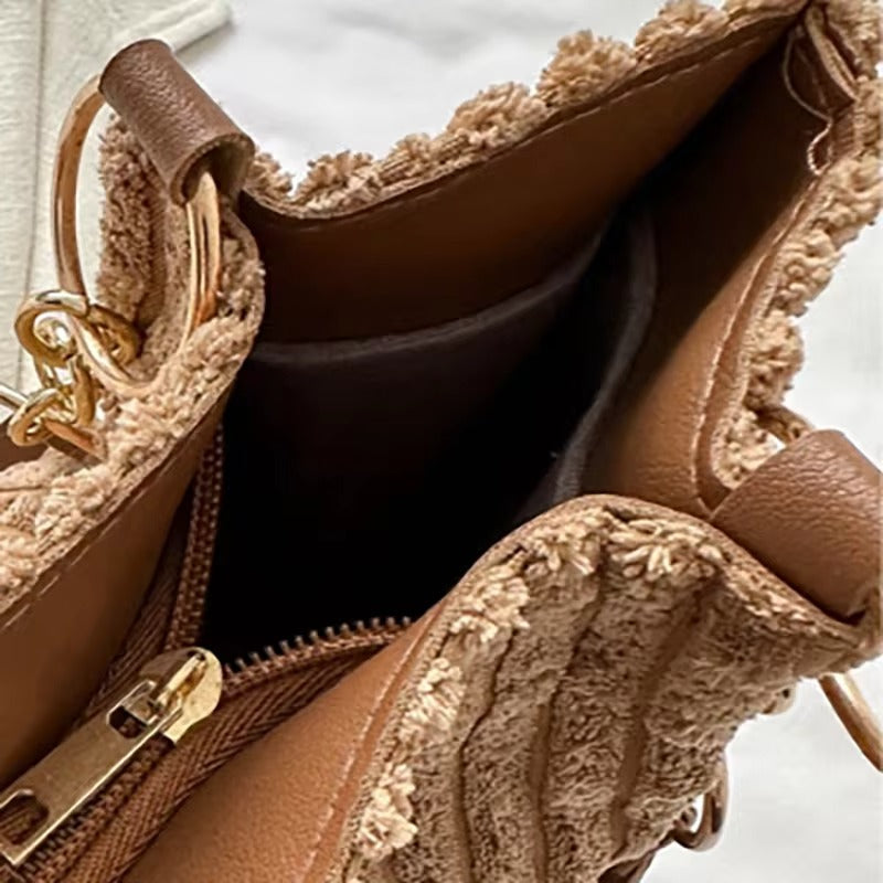 Damväska Corduroy Minimalistisk Design Rymlig 8