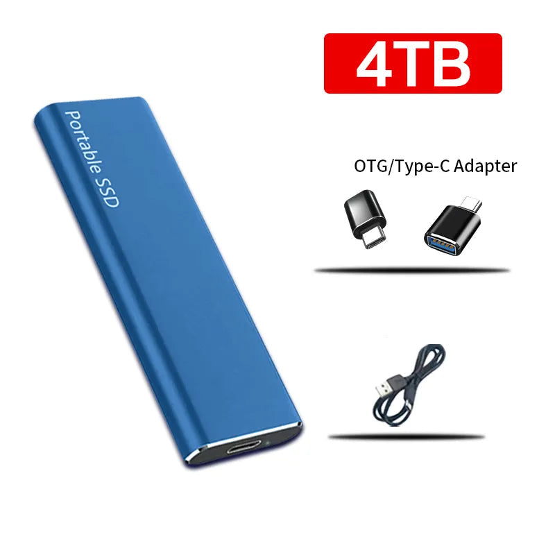 Extern hårddisk 4TB USB-C bärbar datalagring