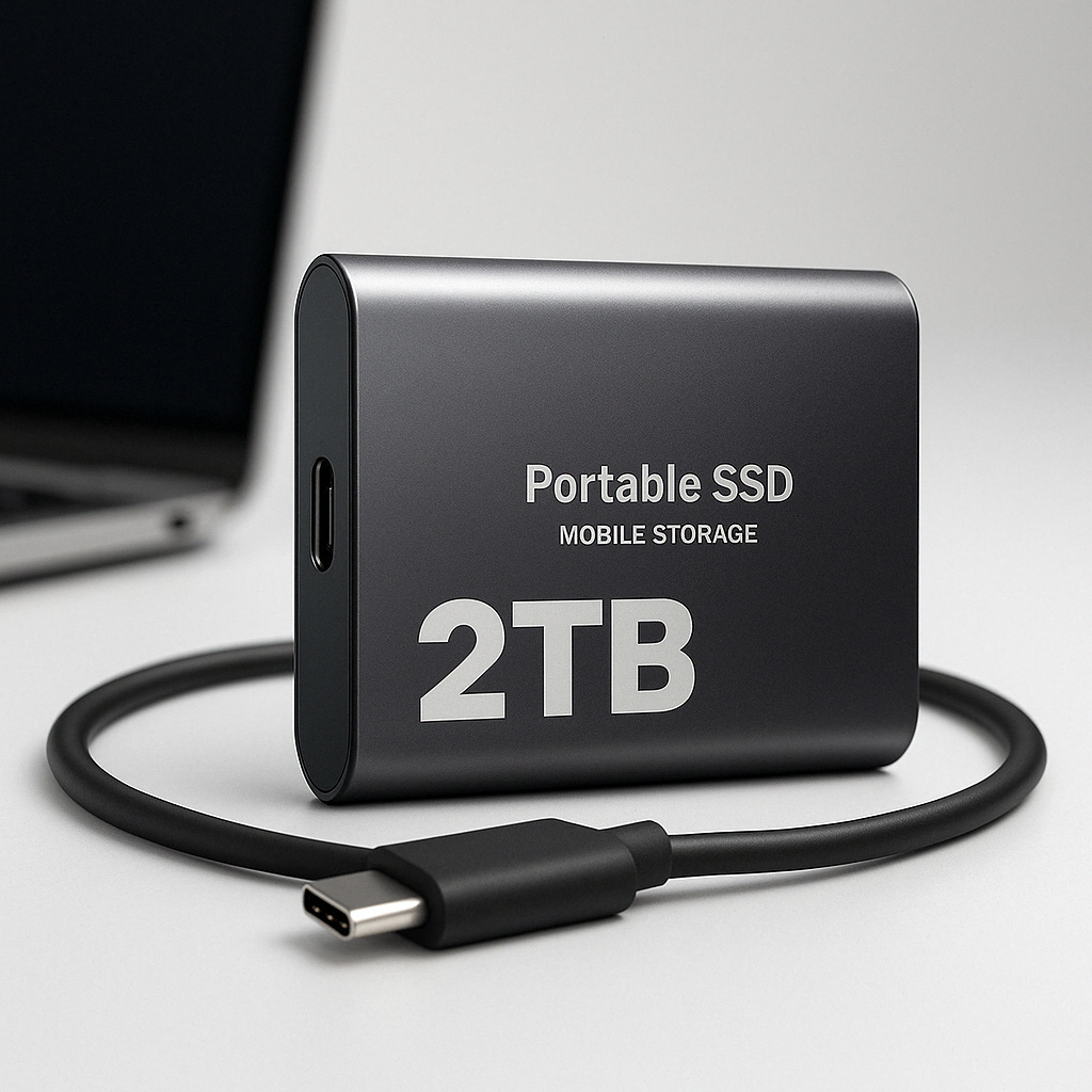 Extern SSD 2TB Snabb lagring USB-C Bärbar enhet