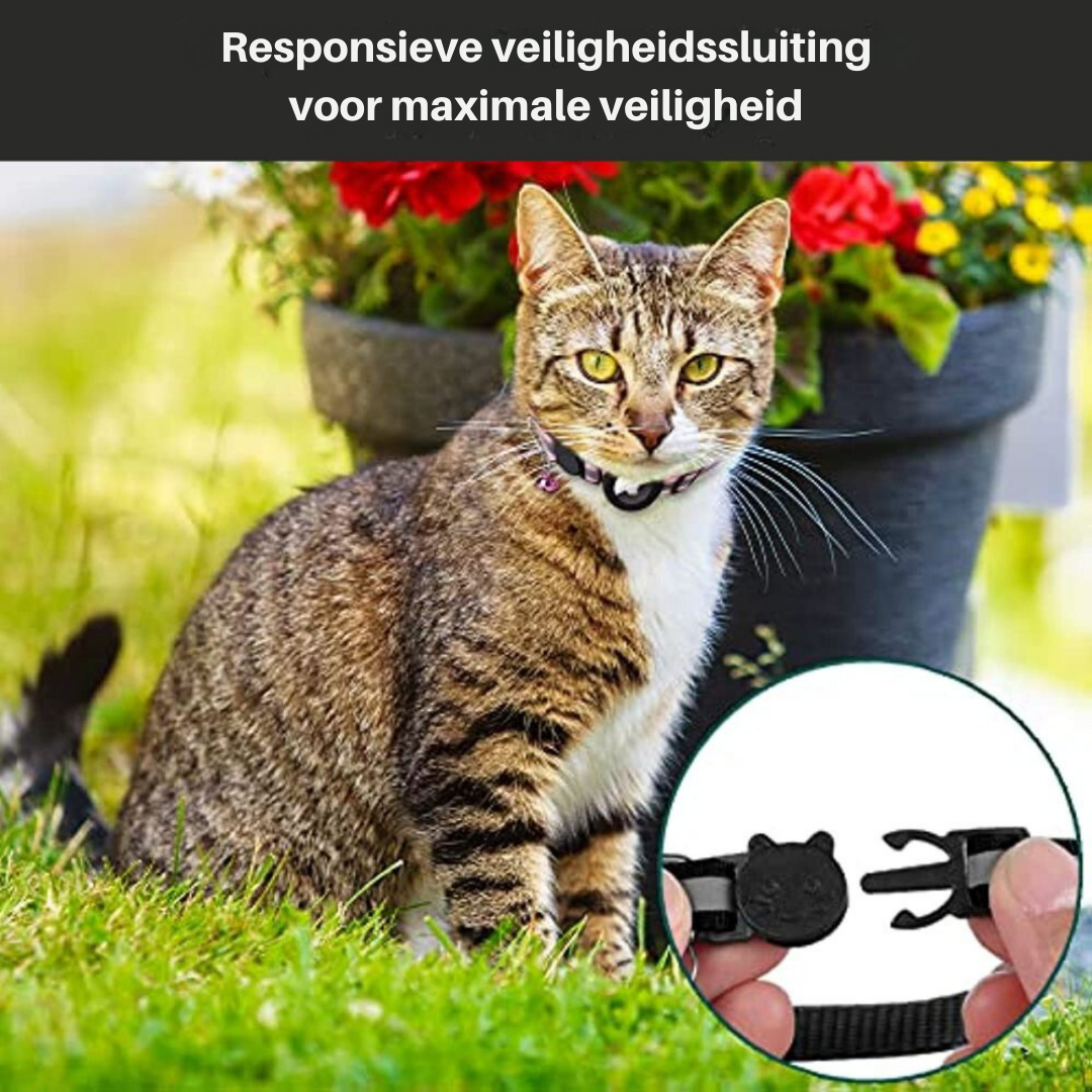 GPS-halsband för katt med reflekterande design 4