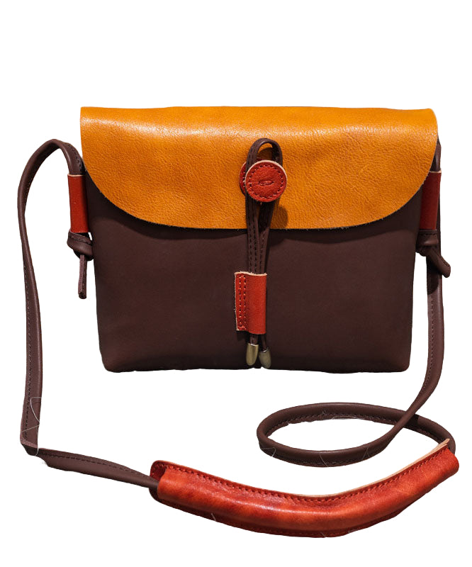 Handväska i Ekologisk Brun och Gul Design 0