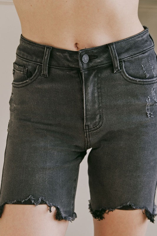 Herr Bermuda Shorts Hög Midja Svart 3