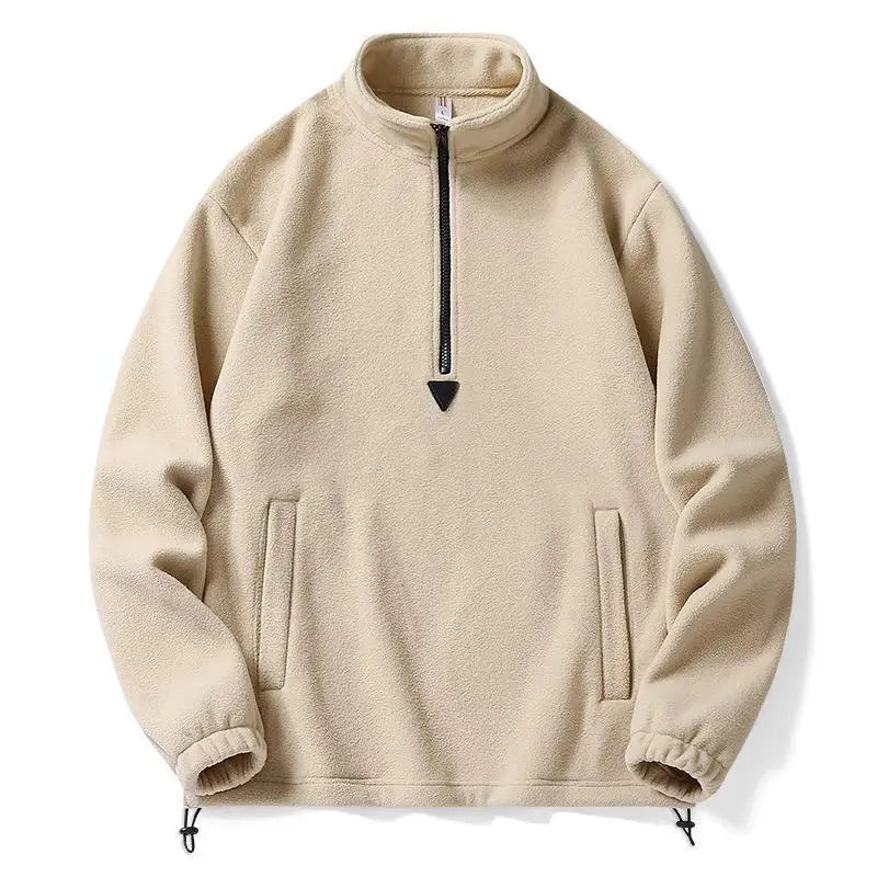 Herr Fleece Tröja med Kvartsdragkedja 1