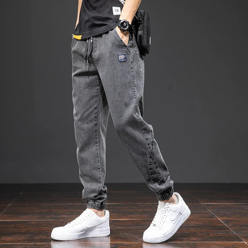 Herr Joggerbyxor i Jeansstil 4