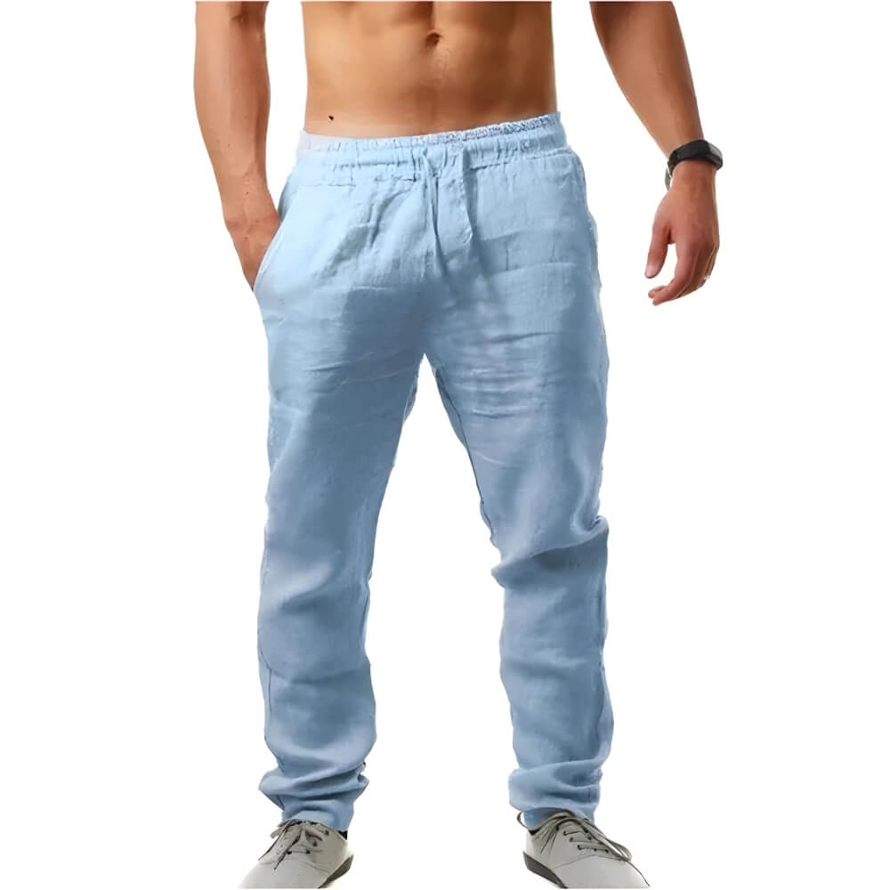 Herr Linnebyxor Casual Stil för Sommarlook 3