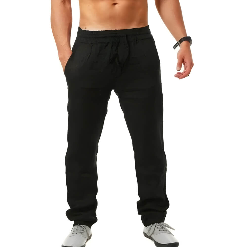 Herr Linnebyxor Casual Stil för Sommarlook 4