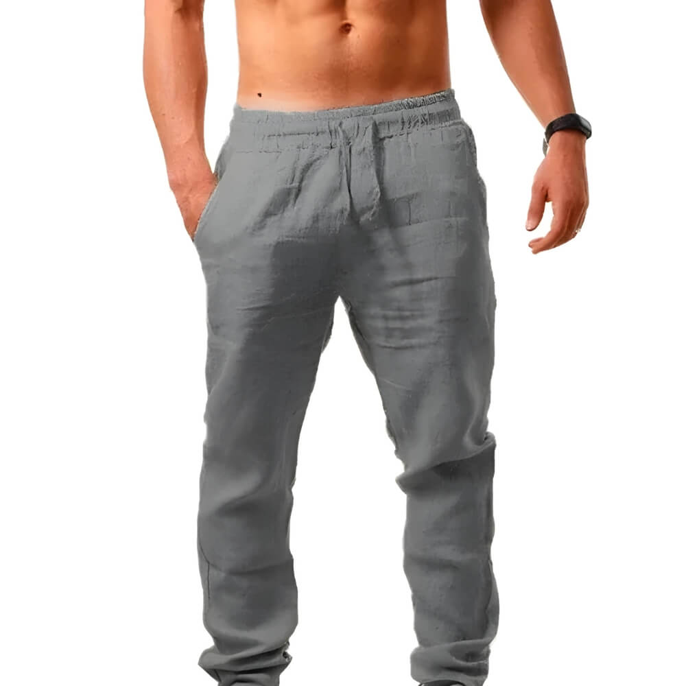 Herr Linnebyxor Casual Stil för Sommarlook 5