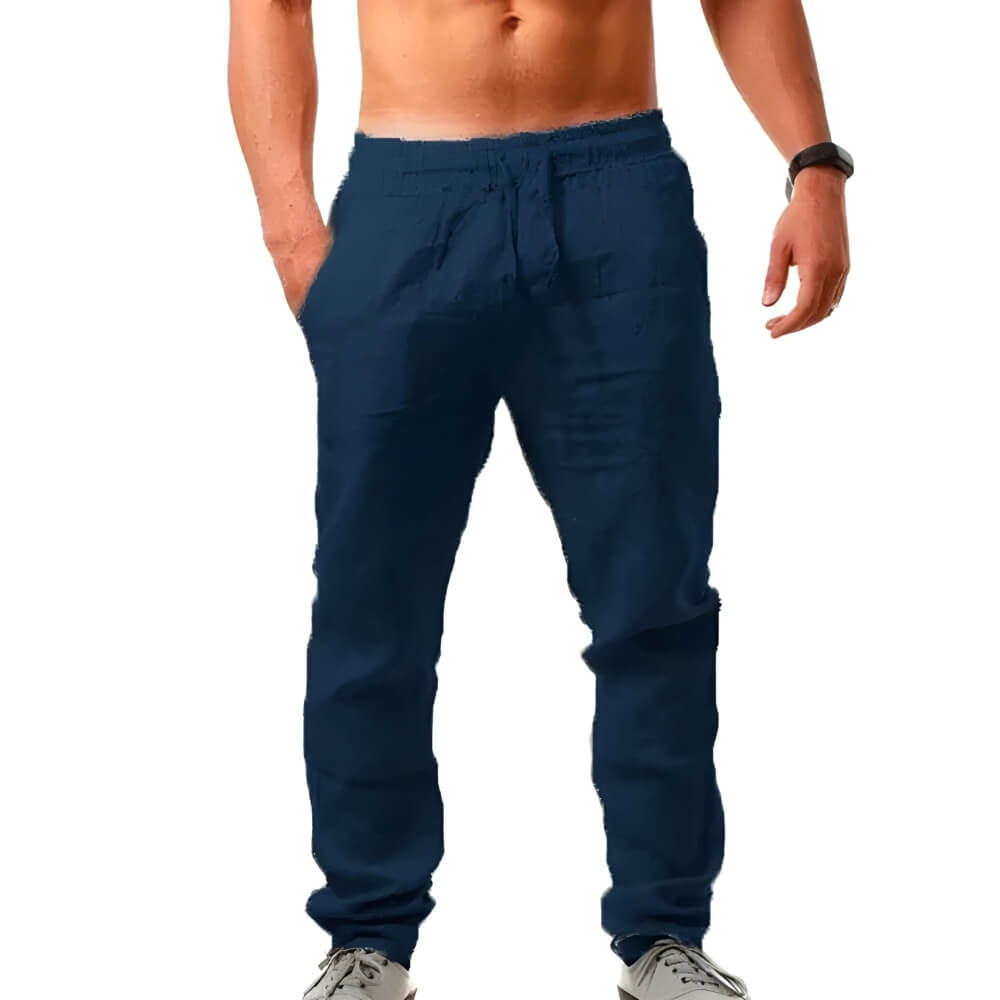 Herr Linnebyxor Casual Stil för Sommarlook 6