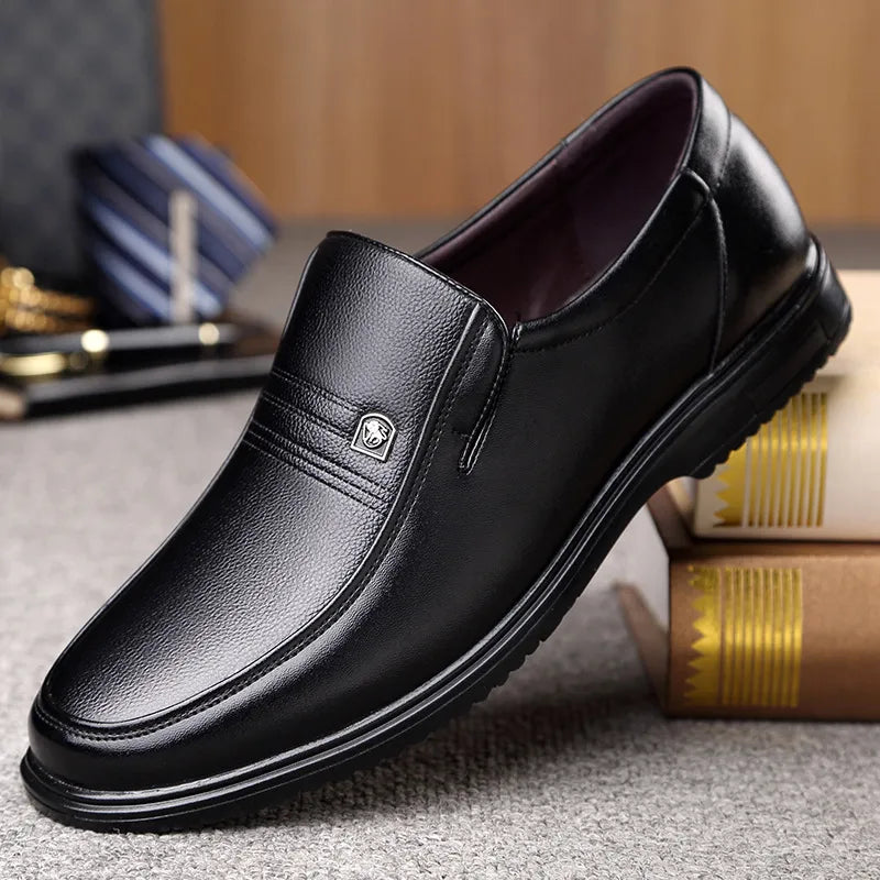 Herr Loafers i Läder med Elegant Design 3