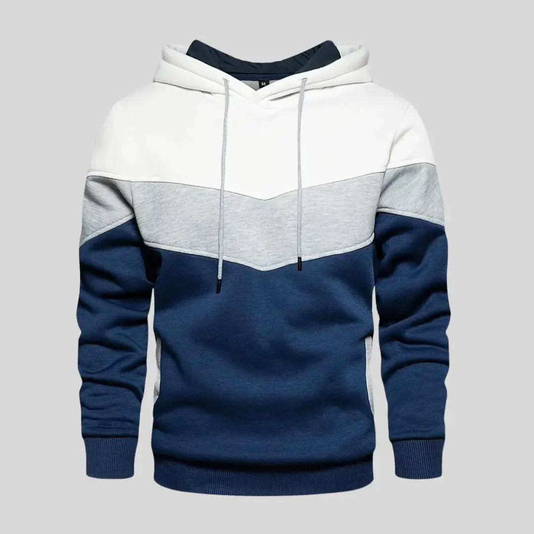 Herr Patchworktröja Trendig Design Avslappnad Silhuett 7