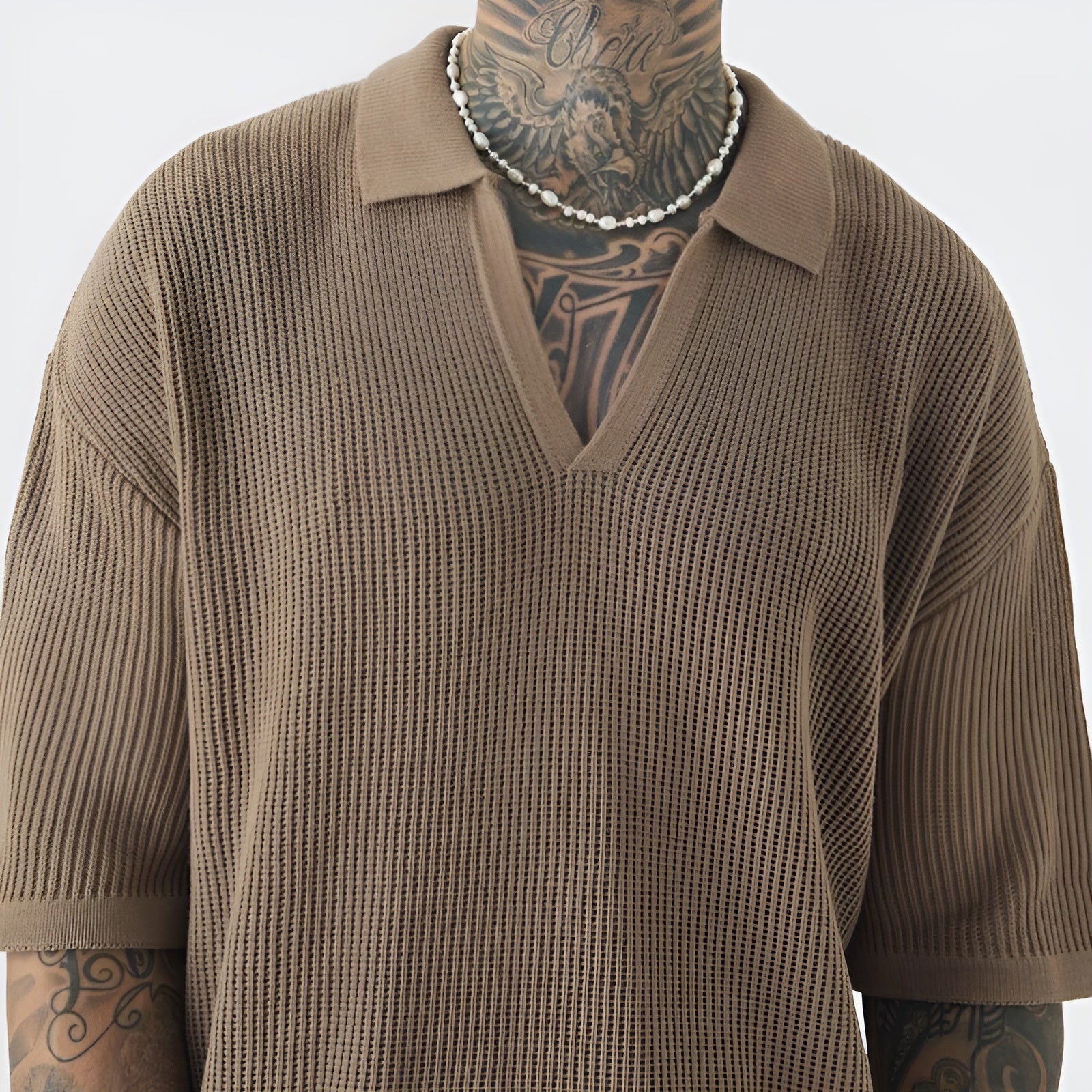 Herr Polo T-shirt Boxig Stil 4