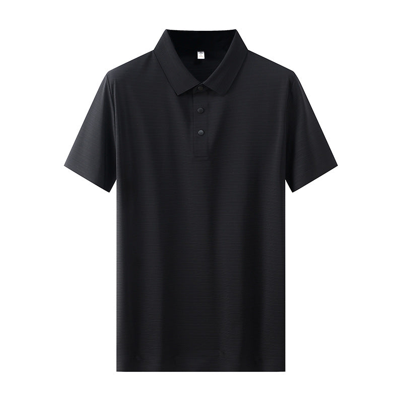 Herr Polo T-shirt Klassisk Stil Med Räfflad Textur 5
