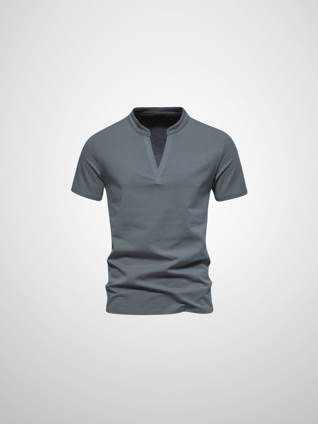 Herr Polo T-shirt V-hals Modern Design Mjuk Blandning 9