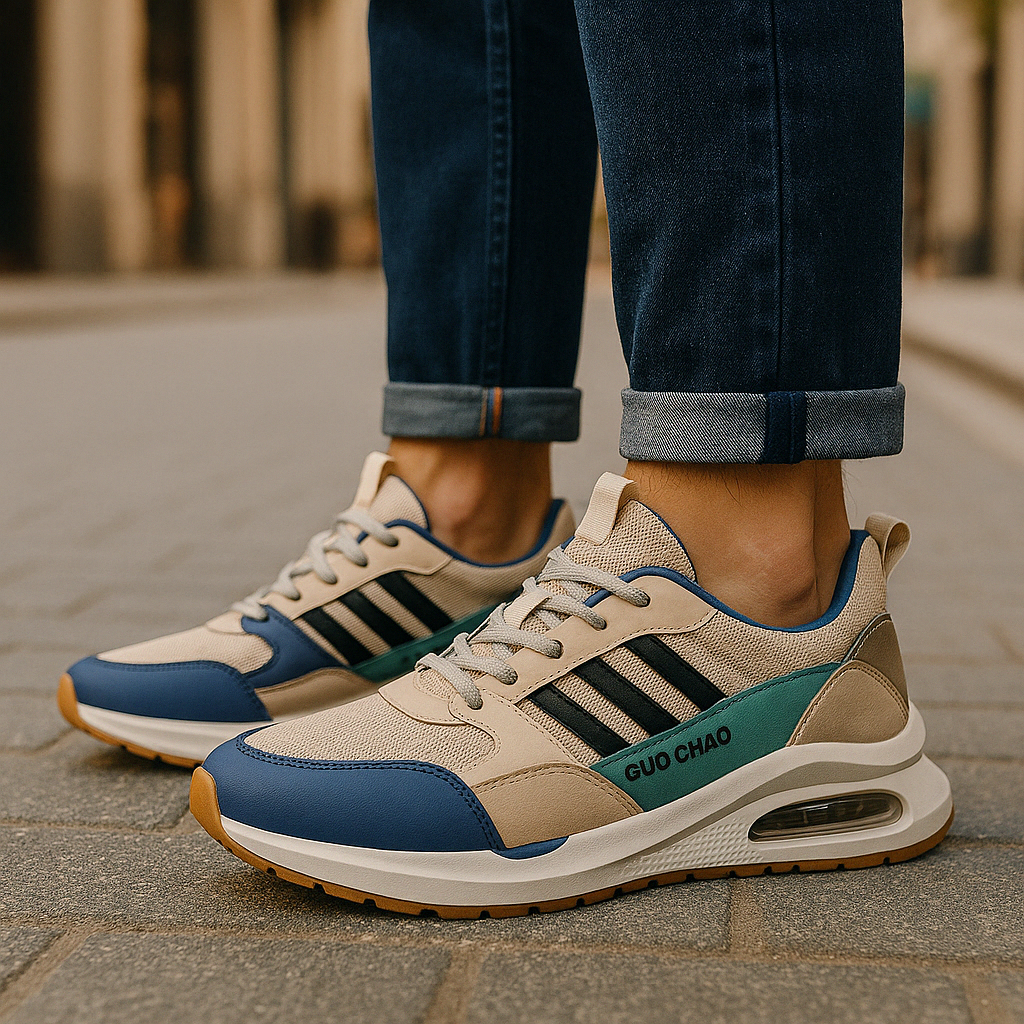 Herr Retro Sneakers Sportig Stil 2