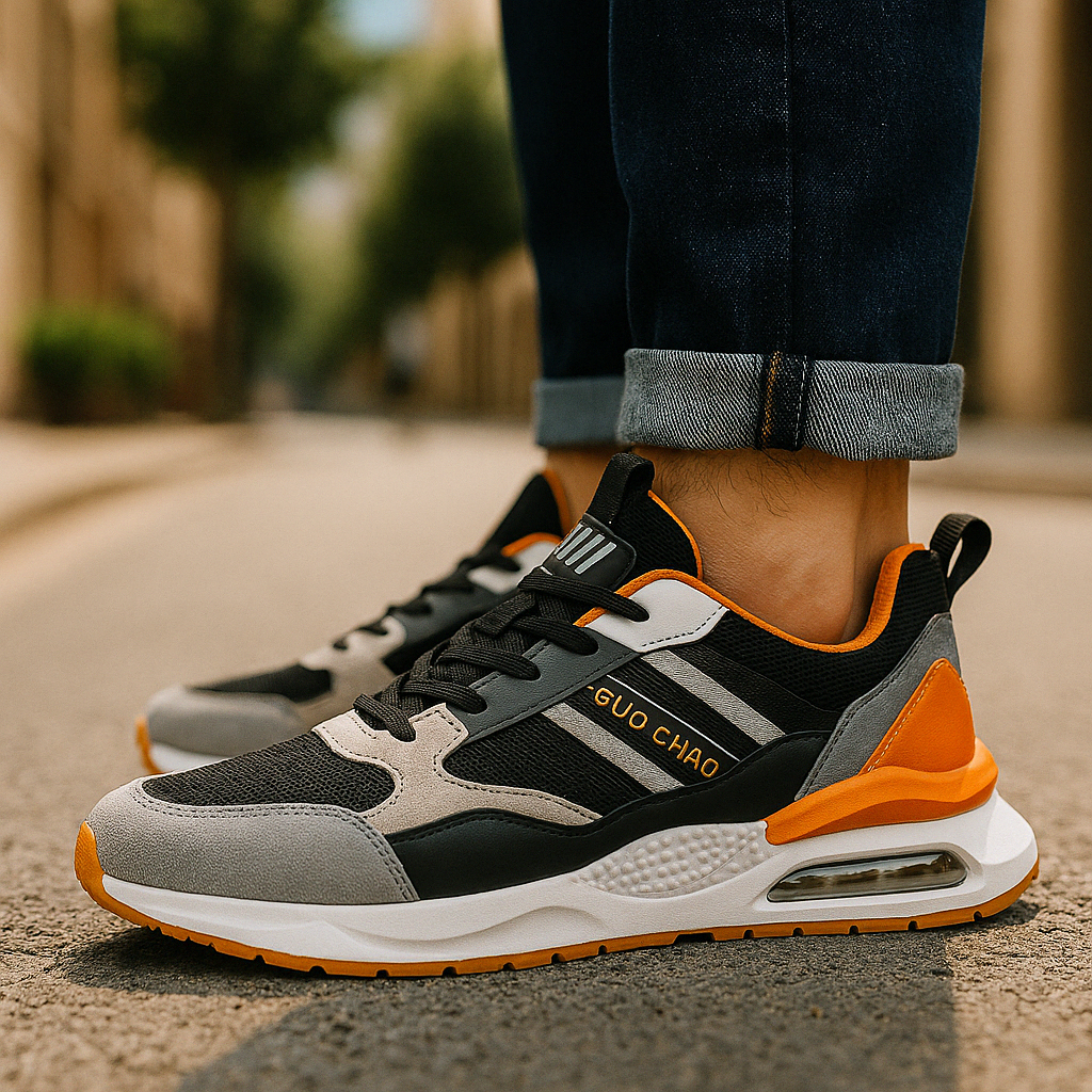 Herr Retro Sneakers Sportig Stil 3