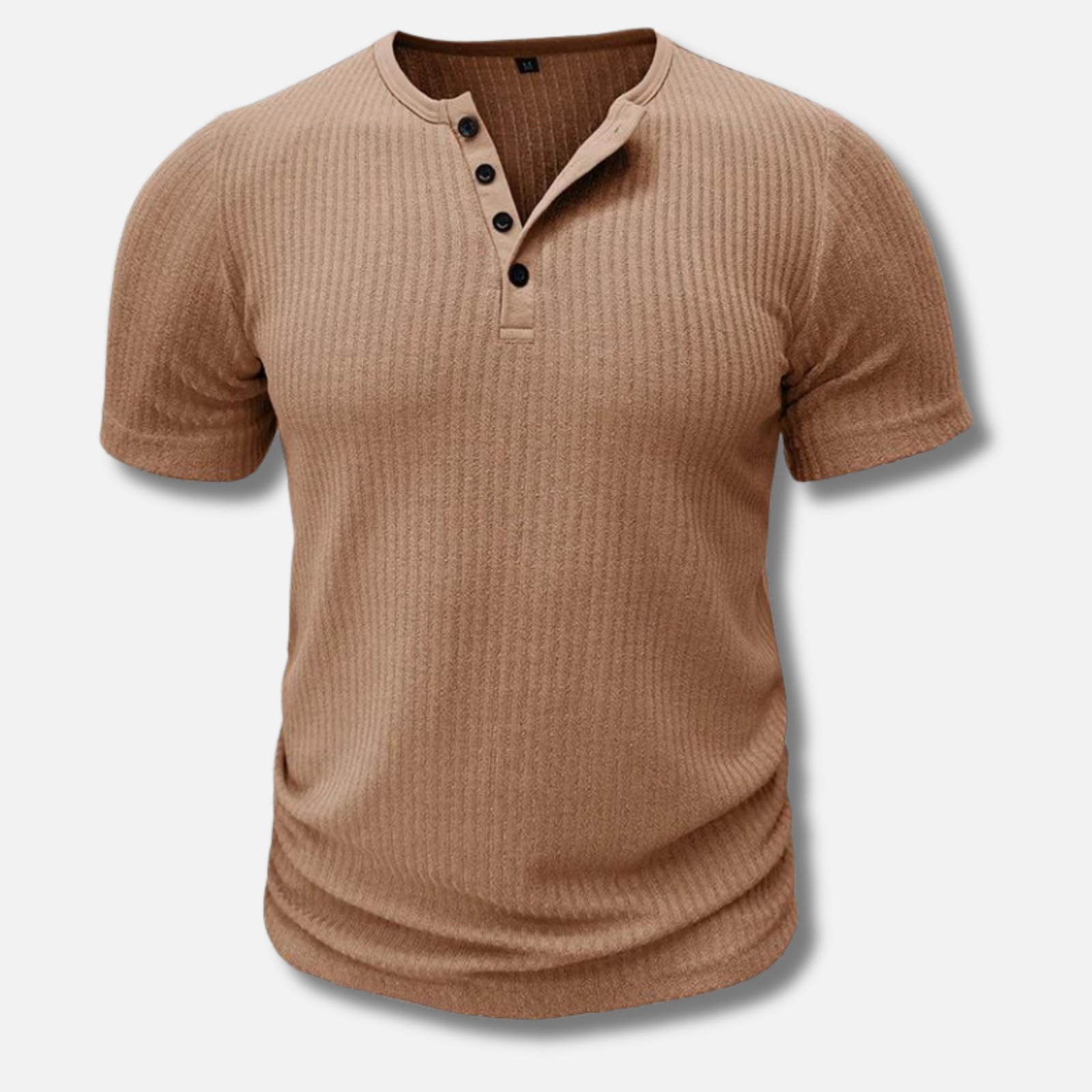 Herr T Shirt Muscle Fit Henley för Träning och Vardagsbruk 3