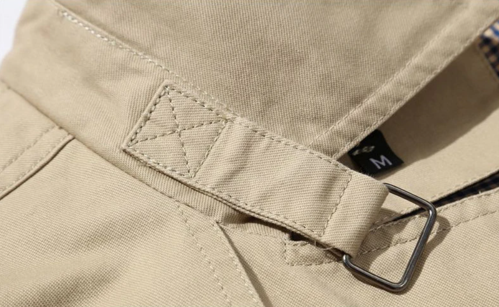 Herr Trenchcoat Dubbelknäppt Strukturerad Passform Mjuk Blandning 4