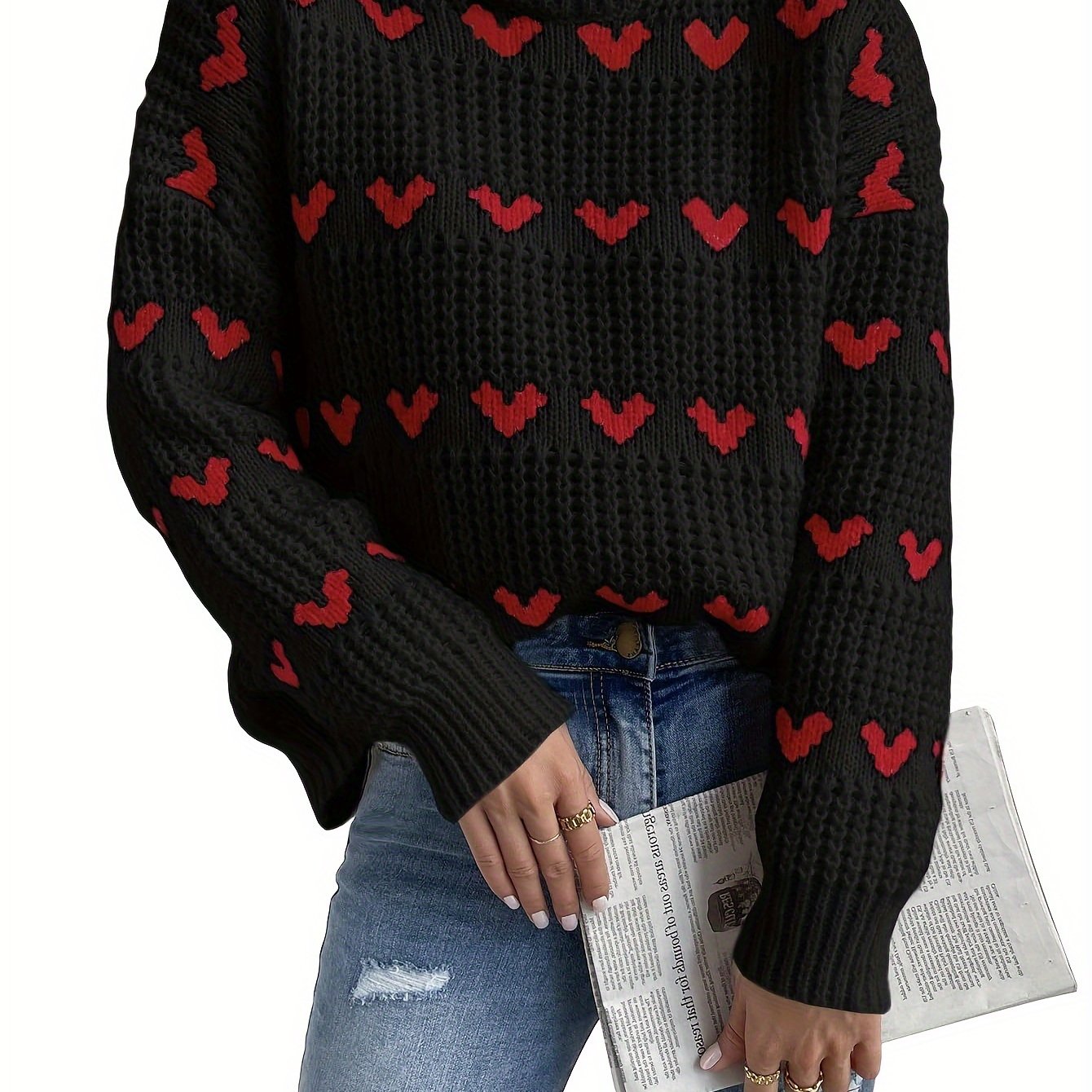 Herr Tröja Hög Krage Långa Ärmar Enfärgad Minimalistisk 3