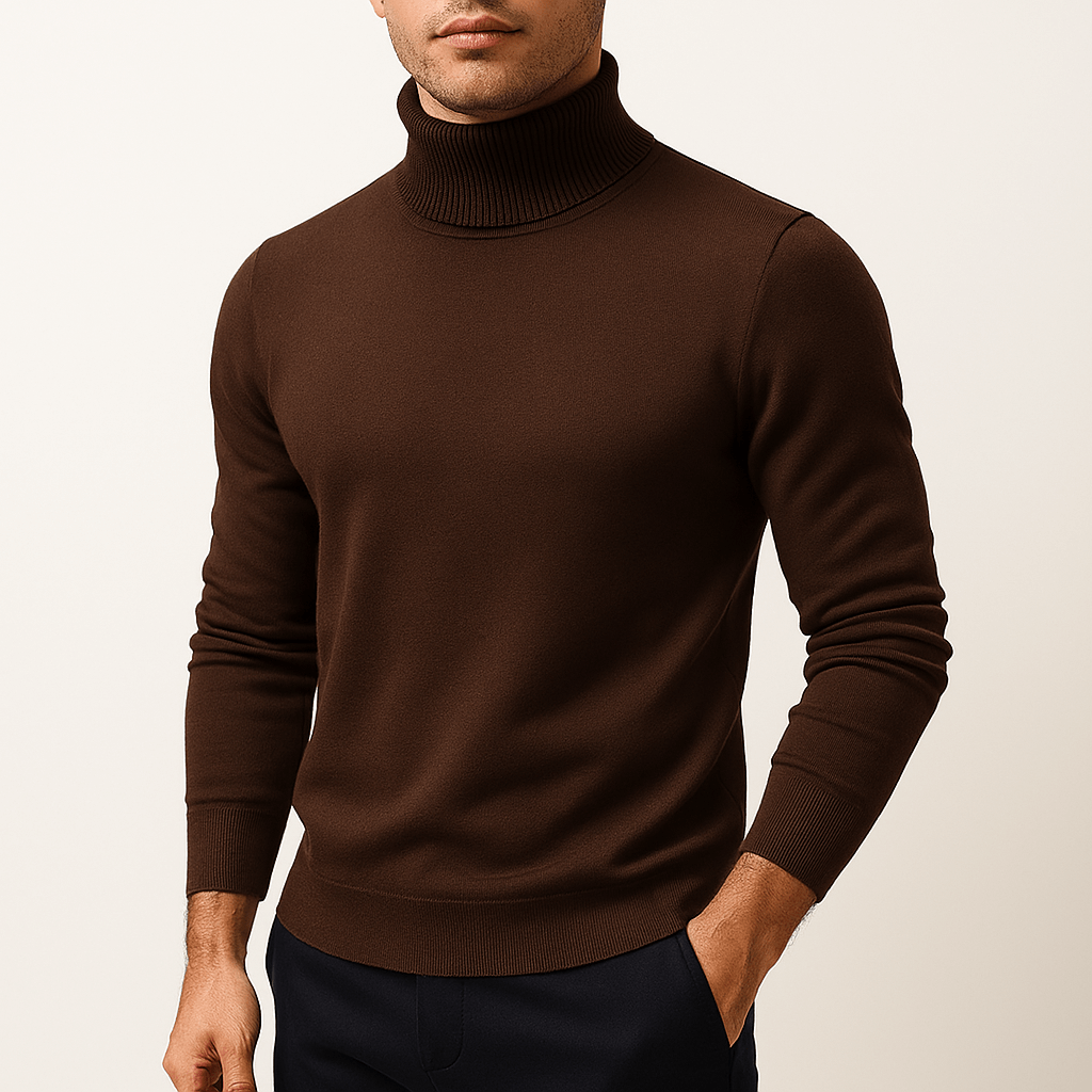 Herr Turtleneck Tröja Minimalistisk Stil 3