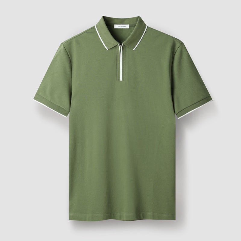 Herr Zip-Up Polo T-shirt 1