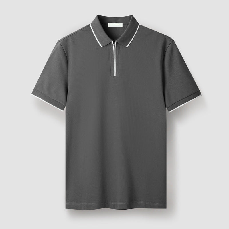Herr Zip-Up Polo T-shirt 3