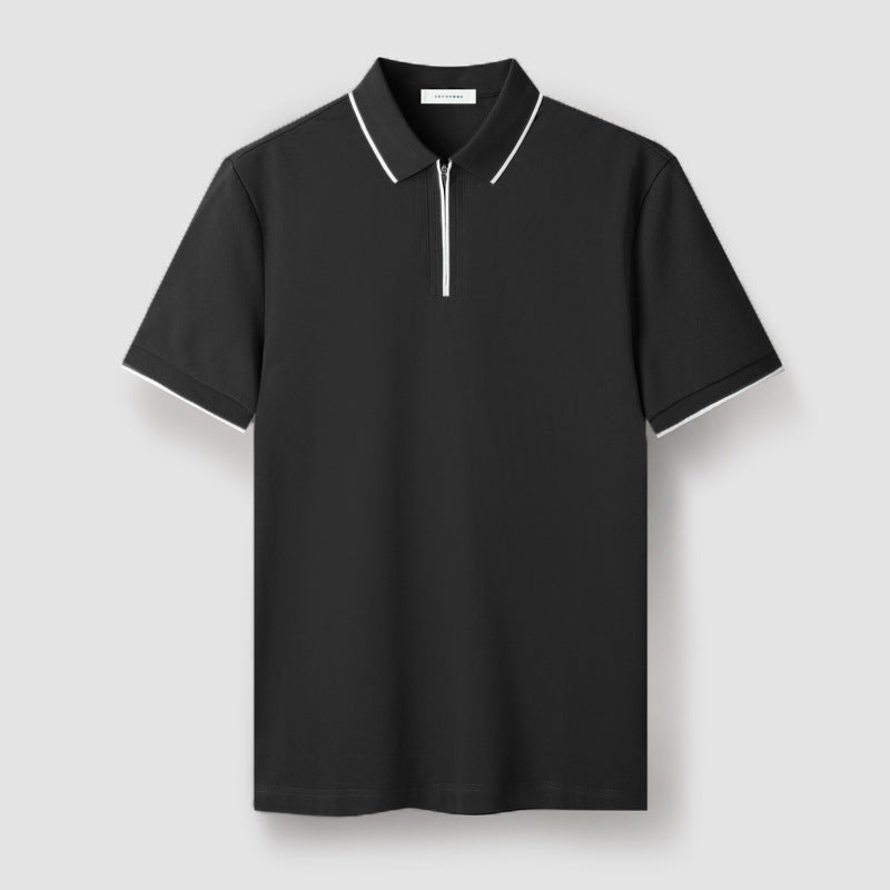 Herr Zip-Up Polo T-shirt 4