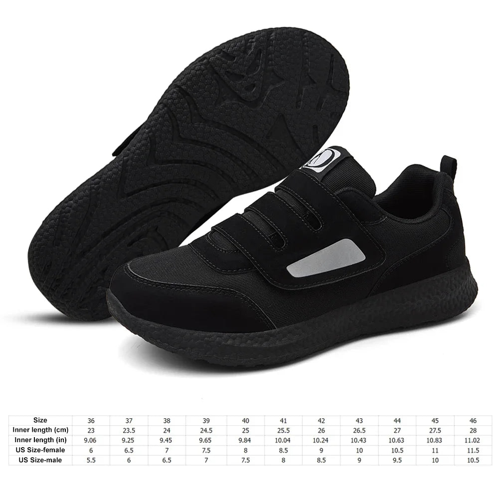 Herr och Dam Slip-On Skor för Diabetiker, Ortopediska Sneakers med Justerbar Stängning 5
