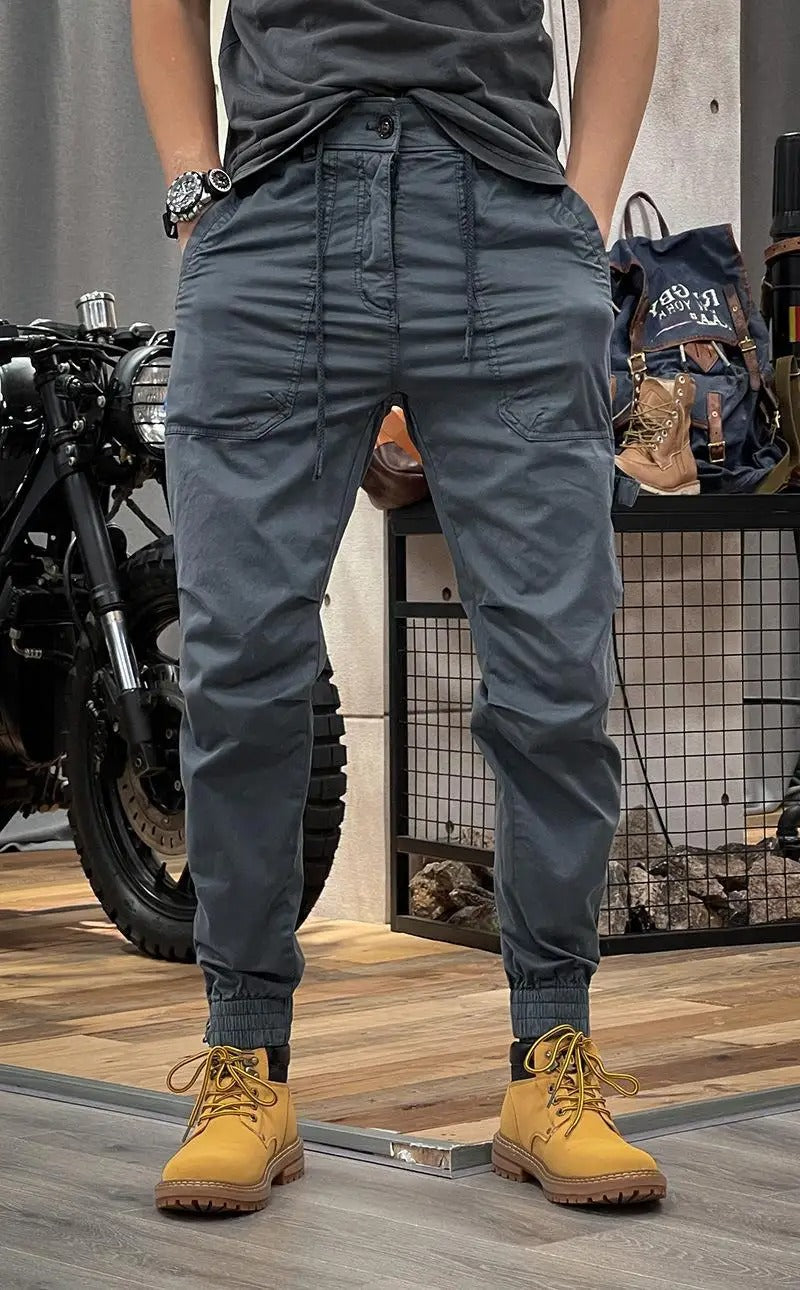 Herrar Cargobyxor Med Fickor Modern Laststil 12