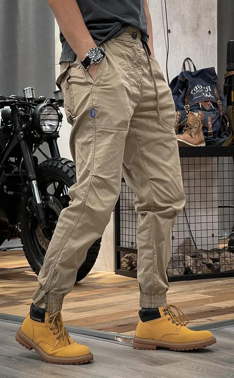Herrar Cargobyxor Med Fickor Modern Laststil 1