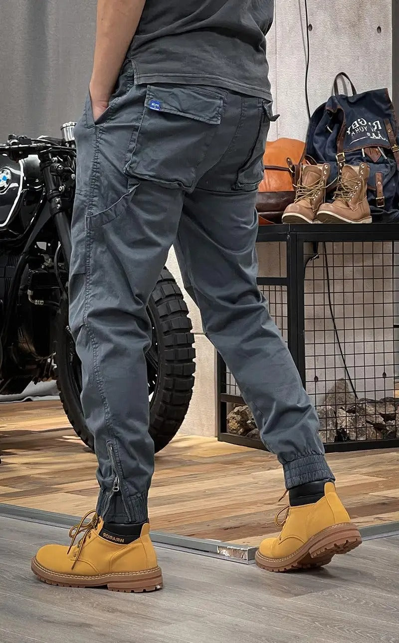Herrar Cargobyxor Med Fickor Modern Laststil 2