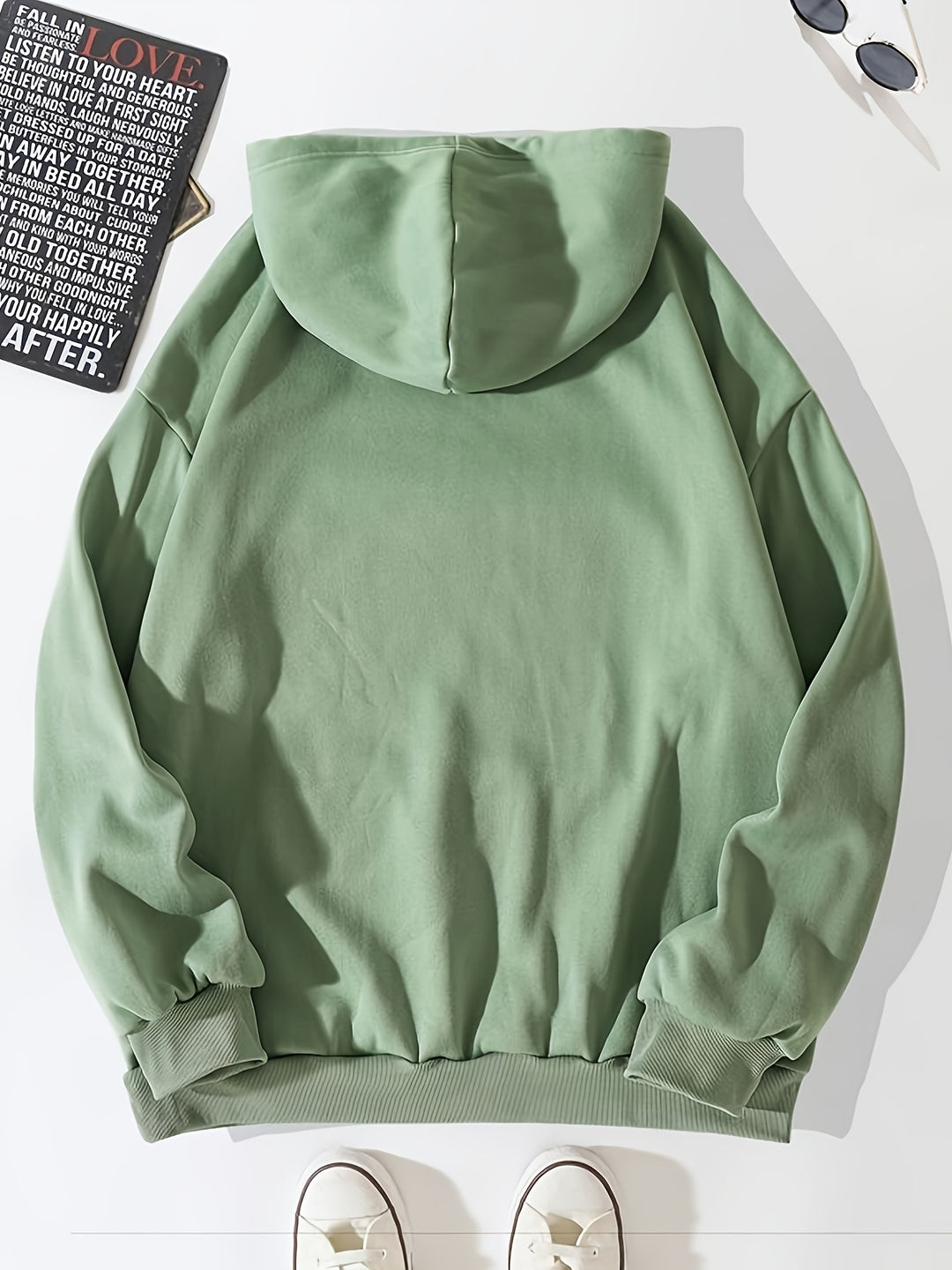 Herrar Hoodie med Minimalistisk Design 7