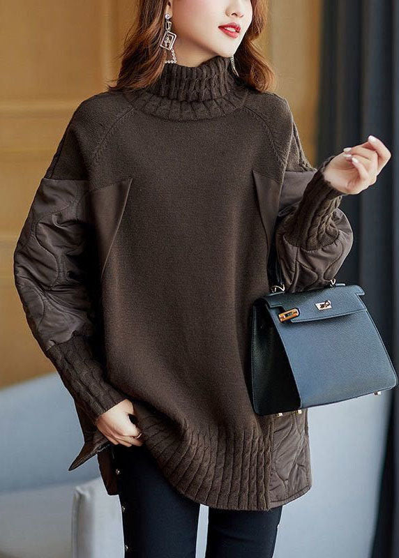 Herrarnas Turtleneck Tröja i Patchwork 2