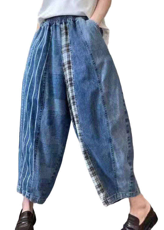 Herrbyxor Denim Patchwork Design 0